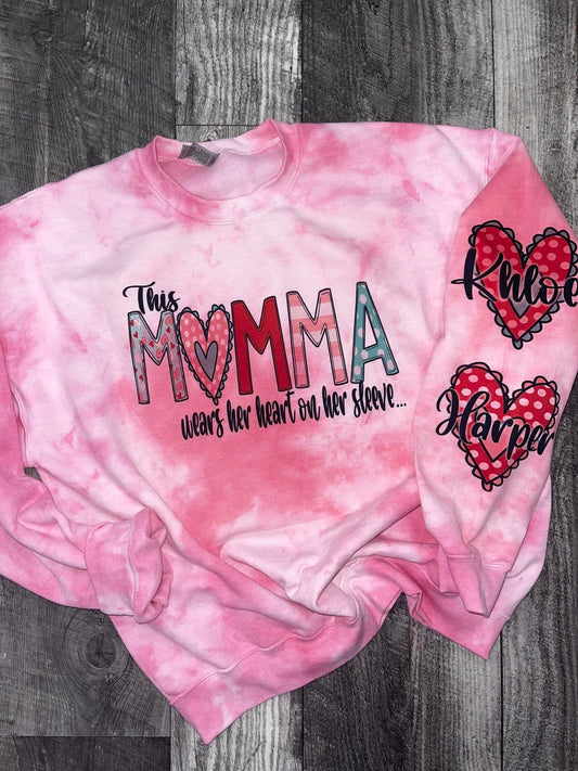 This mama wears her heart on her sleeve